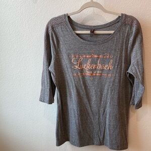 District Gray 3/4 Sleeve Relaxed Tee